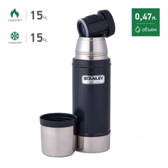 Термос STANLEY CLASSIC 0,47L 10-01228-038 синий Термос STANLEY CLASSIC 0,47L 10-01228-038 синий