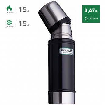 Термос STANLEY CLASSIC 0,47L 10-01228-028 черный Термос STANLEY CLASSIC 0,47L 10-01228-028 черный